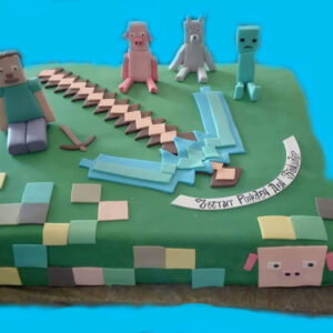 Бутикова торта Minecraft