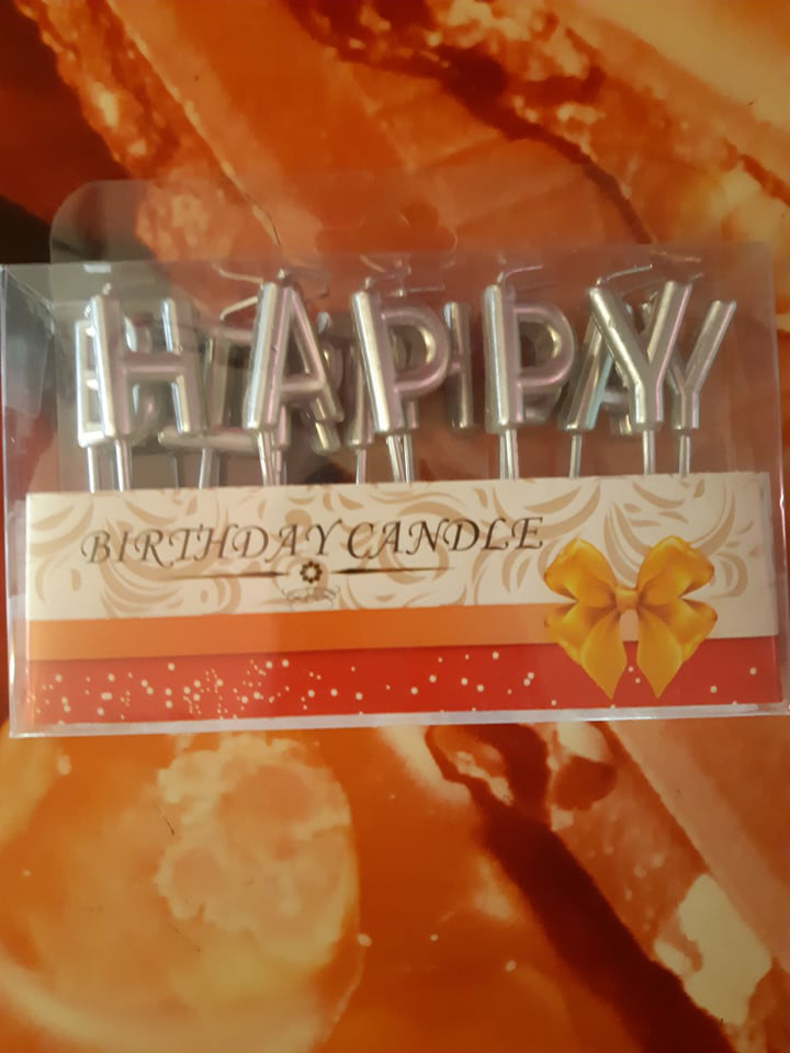 Happy Birthday сребърни свещи