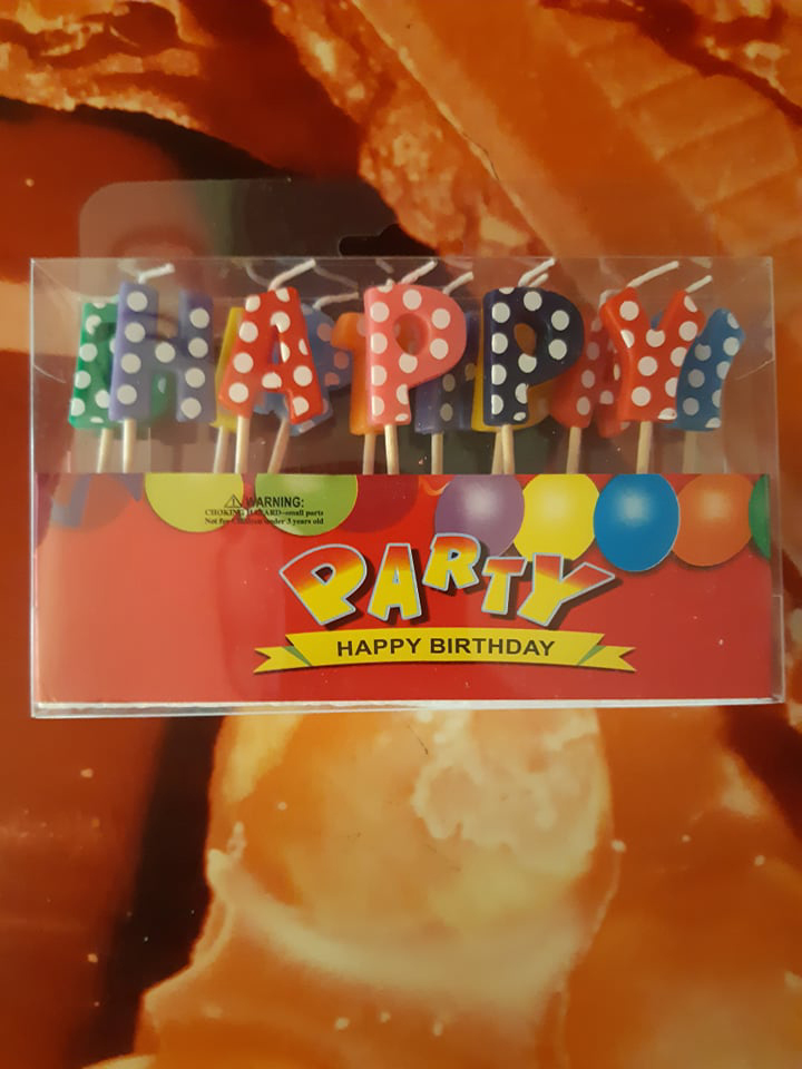 Happy Birthday цветни свещи